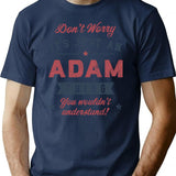 It's An Adam Thing T-Shirt - Retro Graphic Tee for Men & Women - Navy