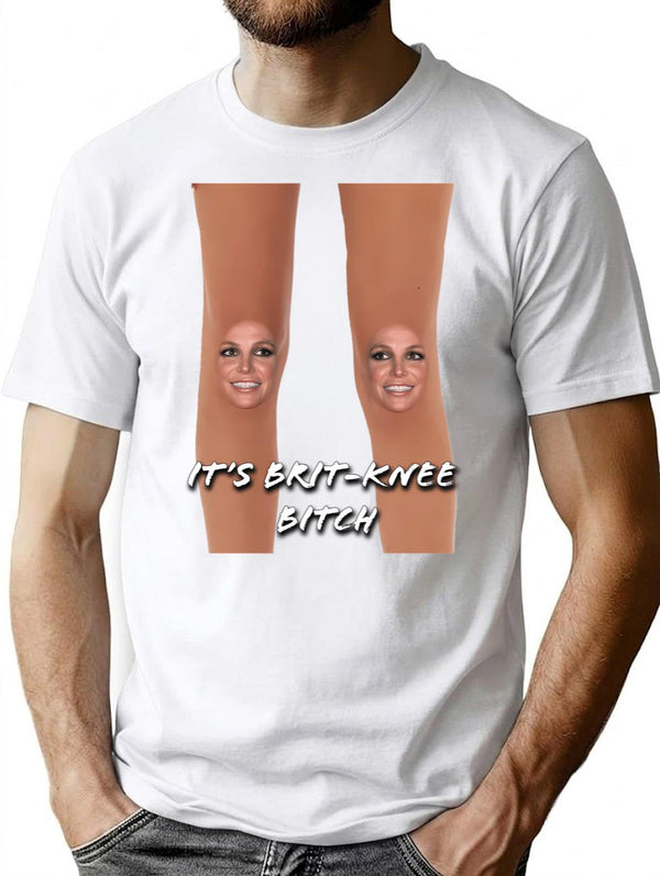 It's Britknee Shirt T-Shirt - Retro Graphic Tee for Men & Women - White