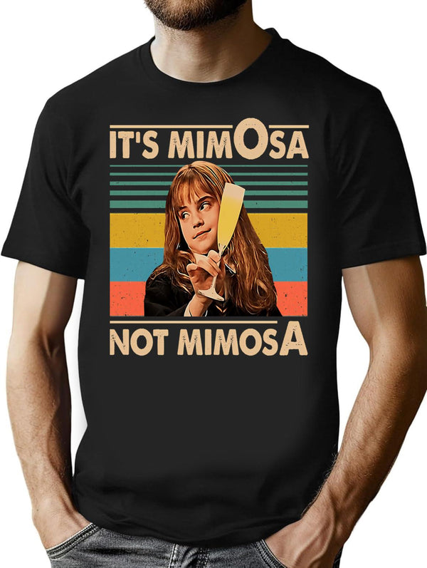It's Mimosa Not Mimiosa Vintage Retro T-Shirt - Black