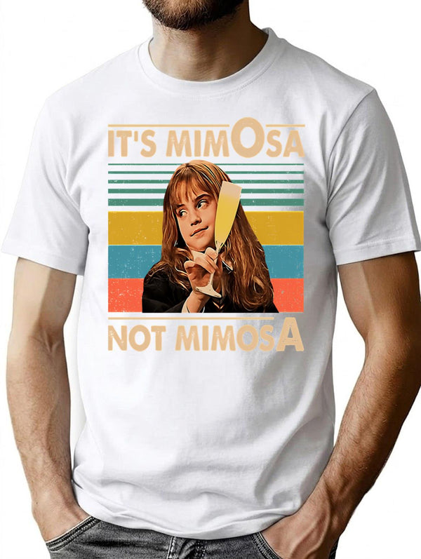 It's Mimosa Not Mimiosa Vintage Retro T-Shirt - White