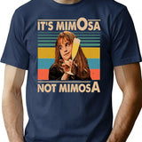 It's Mimosa Not Mimiosa Vintage Retro T-Shirt - Navy