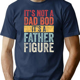 It's Not A Dad Bod It's A Father Figure Funny Retro Vintage T-Shirt - Navy
