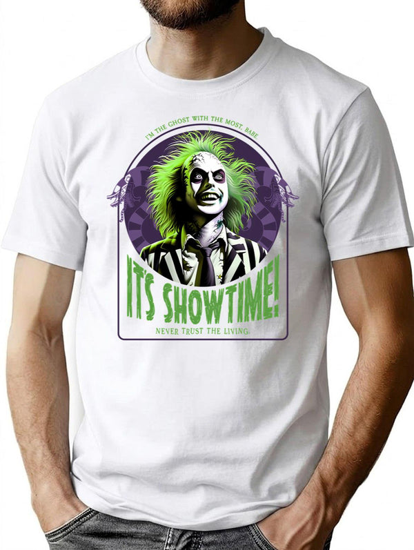 It'S Showtime T-Shirt for Men & Women, T-Shirts Graphic Tee - White