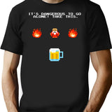 Its Dengerous To Go Without Beer T-Shirt - Black