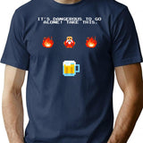 Its Dengerous To Go Without Beer T-Shirt - Navy