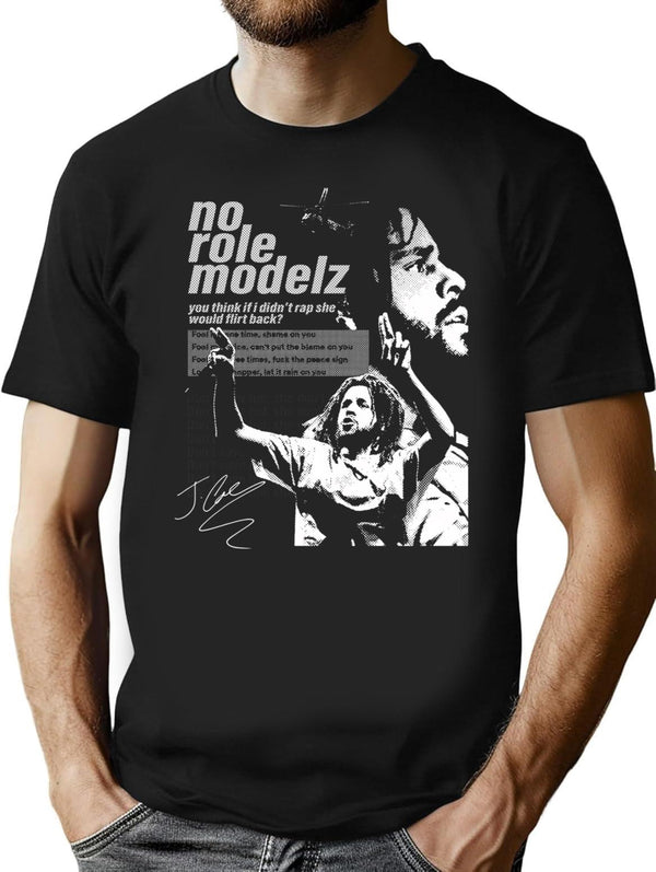 J Cole Rapper Vintage Rap Music (1) T-Shirt - Black