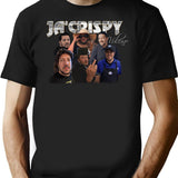 Ja'crispy Vintage Collage (1) T-Shirt - Retro Graphic Casual Tee - Black