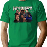 Ja'crispy Vintage Collage (1) T-Shirt - Retro Graphic Casual Tee - Green