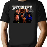 Ja'crispy Vintage Collage T-Shirt - Retro Graphic Casual Tee - Black