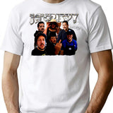 Ja'crispy Vintage Collage T-Shirt - Retro Graphic Casual Tee - White