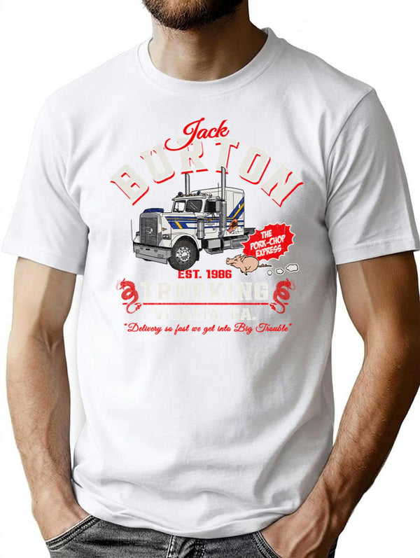 Jack Burton Pork Chop Express Trucking Dks T-Shirt for Men & Women, T-Shirts Graphic Tee - White