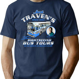 Jack Traven'S Sightseeing Bus Tours T-Shirt for Men & Women, T-Shirts Graphic Tee - Navy