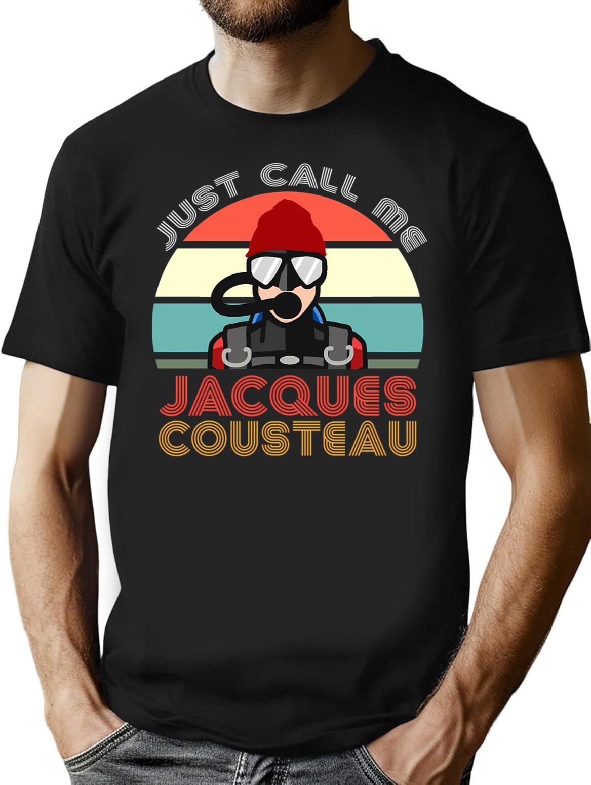 Jacques Cousteau Scuba Diving Legend Funny Quotes Classic T-Shirt - Black