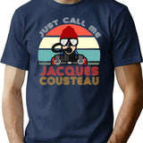 Jacques Cousteau Scuba Diving Legend Funny Quotes Classic T-Shirt - Navy