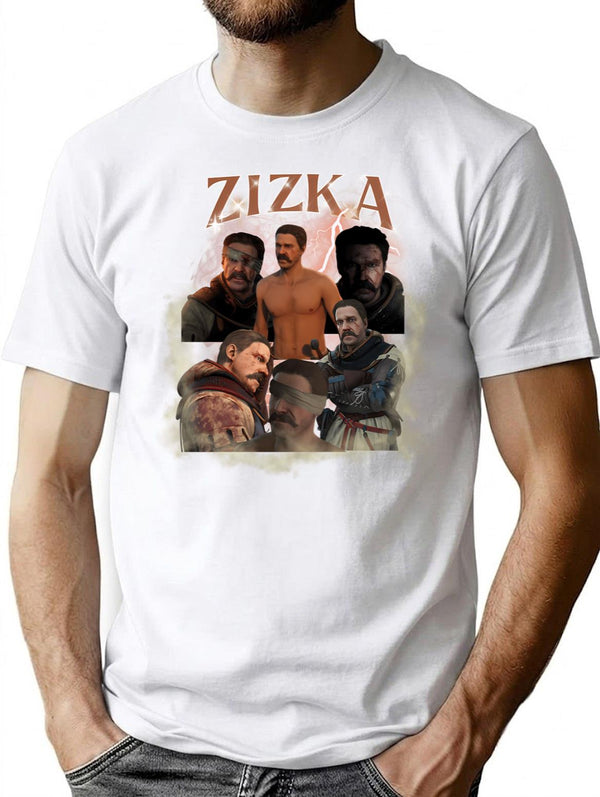 Jan Zizka Kcd2 Vintage T Shirt - Retro Graphic Casual Tee - White
