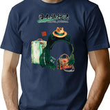 Japan Travel Journal Frog T-Shirt - Retro Graphic Tee for Men & Women - Navy