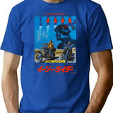 Japanese Easy Rider Funny Gifts T-Shirt - Sarcastic Humor Graphic Tee - Blue