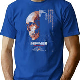 Japanese Evil Dead Worn Poster T-Shirt for Men & Women, T-Shirts Graphic Tee - Blue
