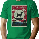 Japanese Miniature Pinscher Kawaii T-Shirt - Retro Graphic Tee for Men & Women - Green