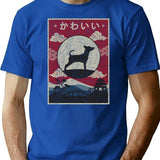 Japanese Miniature Pinscher Kawaii T-Shirt - Retro Graphic Tee for Men & Women - Blue
