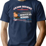 Jason Bourne Urban Suburban Survival School T-Shirt for Men & Women, T-Shirts Graphic Tee - Navy