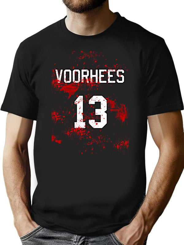 Jason Voorhees Jersey T-Shirt for Men & Women, T-Shirts Graphic Tee - Black