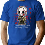 Jason Wearing A Mask Since 1980 T-Shirt for Men & Women, T-Shirts Graphic Tee - Blue
