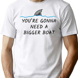 Jaws Boat Quote T-Shirt for Men & Women, T-Shirts Graphic Tee - White
