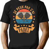 Je Peux Pas Jai Padel Funny Padel Player Gift T-Shirt - Black