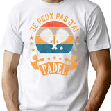 Je Peux Pas Jai Padel Funny Padel Player Gift T-Shirt - White