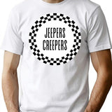 Jeepers Creepers T-Shirt - Retro Graphic Tee for Men & Women - White