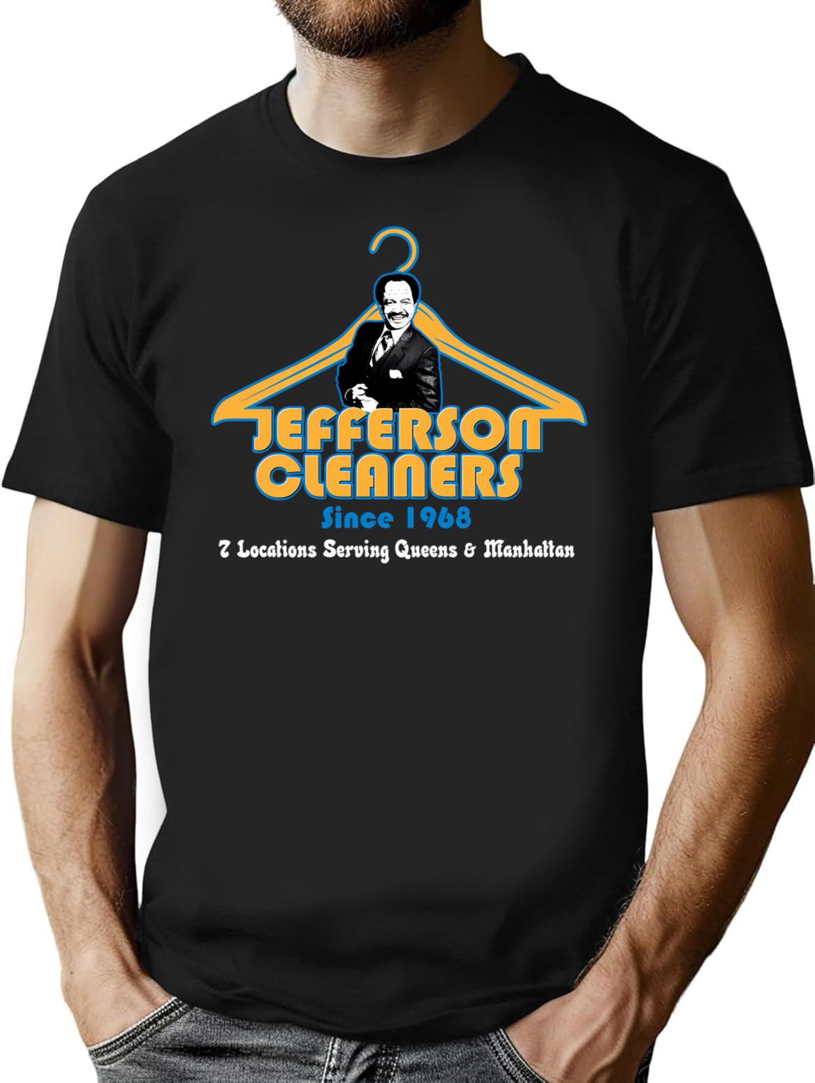 Jefferson Cleaners 7 Locations T-Shirt for Men & Women, T-Shirts Graphic Tee - Black