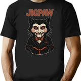 Jigpaw T-Shirt - Retro Graphic Tee for Men & Women - Black