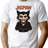 Jigpaw T-Shirt - Retro Graphic Tee for Men & Women - White