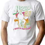 Jigsaw I Want To Play Game T-Shirt for Men & Women, T-Shirts Graphic Tee - White