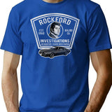 Jim Rockford Private Investigator Dks Worn T-Shirt for Men & Women, T-Shirts Graphic Tee - Blue
