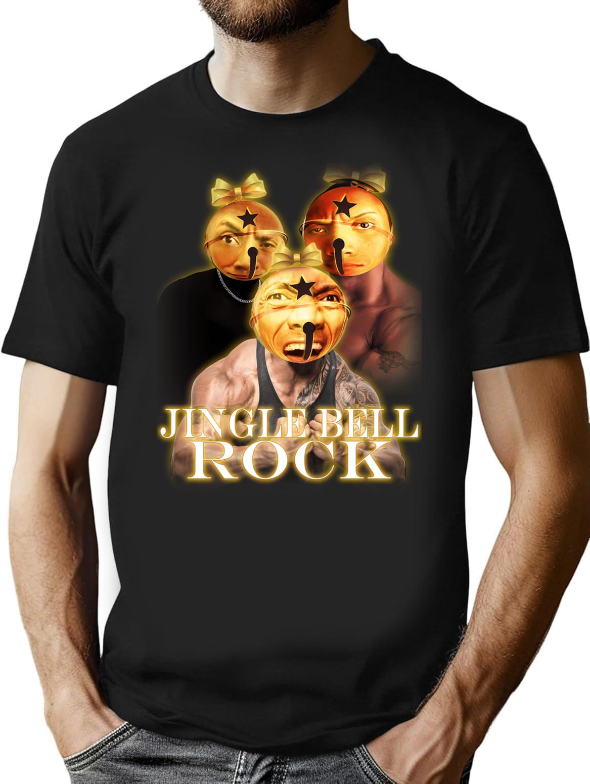 Jingle Bell Rock T-Shirt - Retro Graphic Tee for Men & Women - Black