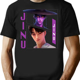 Jinu Saja Kpop Demon Hunters T-Shirt for Men & Women, T-Shirts Graphic Tee - Black