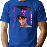Jinu Saja Kpop Demon Hunters T-Shirt for Men & Women, T-Shirts Graphic Tee - Blue