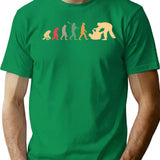 Jiu Jitsu Evolution Vintage T-Shirt - Retro Graphic Casual Tee - Green