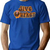 Jive Turkey Vintage Thanksgiving (1) T-Shirt - Retro Graphic Casual Tee - Blue