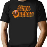 Jive Turkey Vintage Thanksgiving T-Shirt - Retro Graphic Casual Tee - Black
