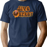 Jive Turkey Vintage Thanksgiving T-Shirt - Retro Graphic Casual Tee - Navy