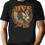 Jive Turkey Worn Out T-Shirt for Men & Women, T-Shirts Graphic Tee - Black