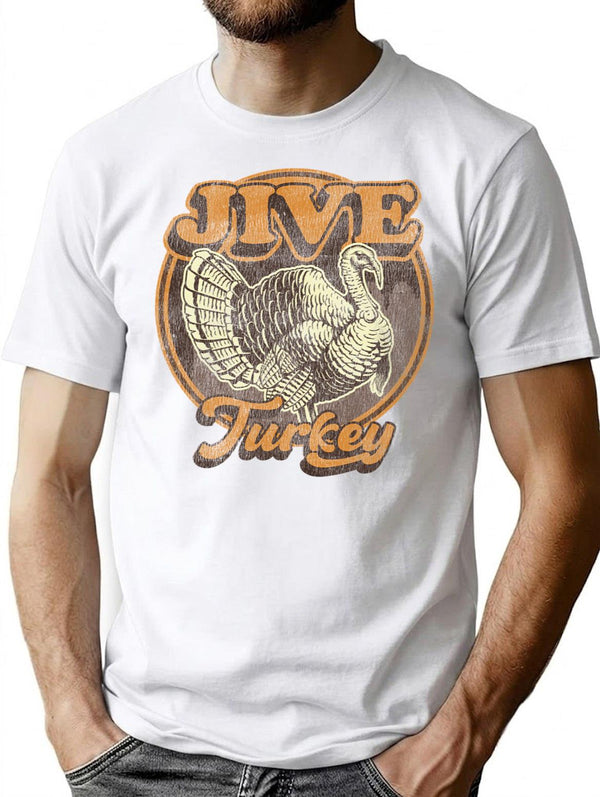 Jive Turkey Worn Out T-Shirt for Men & Women, T-Shirts Graphic Tee - White