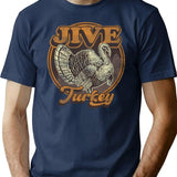 Jive Turkey Worn Out T-Shirt for Men & Women, T-Shirts Graphic Tee - Navy