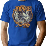Jive Turkey Worn Out T-Shirt for Men & Women, T-Shirts Graphic Tee - Blue