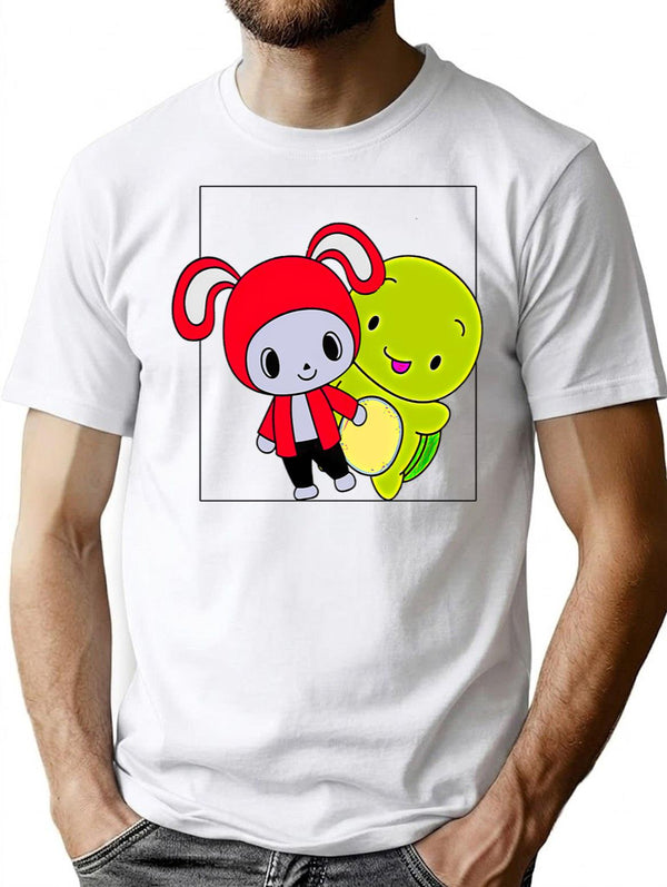 Jj Mikey Maizen T-Shirt - Retro Graphic Tee for Men & Women - White