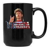 Joe Dirt 4Th Of July Merica Black Coffee Mug - Black