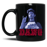 Joe Dirt Dang Funny Black Coffee Mug